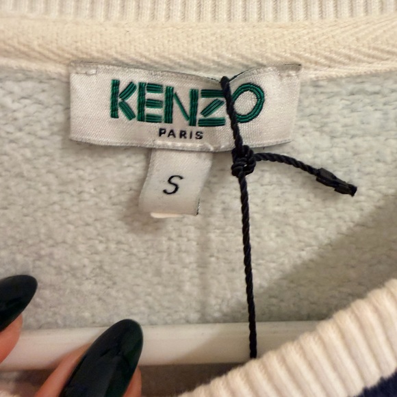 Kenzo Paris White and Green Sweater - Picture 2 of 4